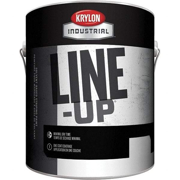 Krylon - Yellow Striping Paint - 350' Coverage at 4" Wide, Solvent-Based Formula - Industrial Tool & Supply
