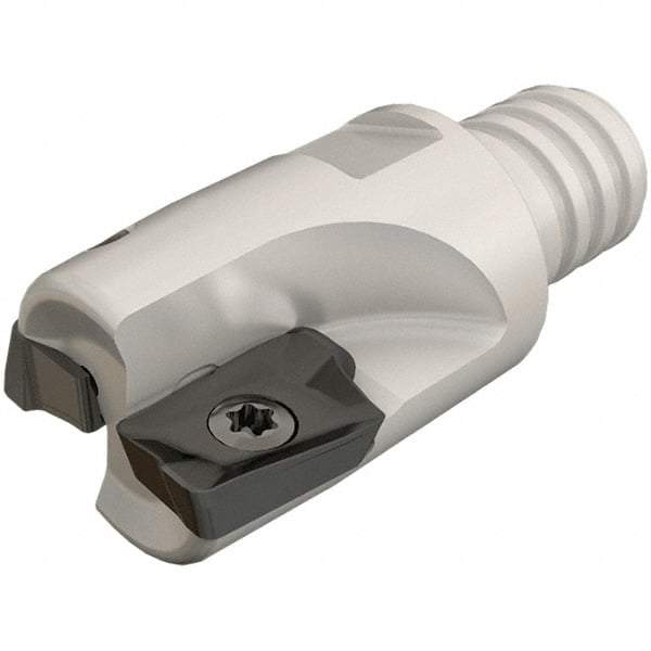 Iscar - 5/8" Cut Diam, 0.39" Max Depth of Cut, 0.87" OAL, Indexable Square Shoulder End Mill - HM90 AP.. 1003.. Inserts, T10 Modular Connection, 90° Lead Angle, Series Heli2000, Multimaster - Industrial Tool & Supply