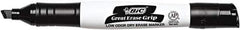 Bic - Black, Chisel Tip Dry Erase Markers - For Use with Dry Erase Boards - Industrial Tool & Supply