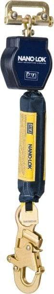 DBI/SALA - 6' Long, 420 Lb Capacity, 1 Leg Single Leg Harness Self-Retracting Lanyard - 25/32" Diam, Dyneema & Polyester Webbing, Steel Snap Hook Anchorage Connection - Industrial Tool & Supply