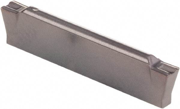 Kennametal - 0205G GMP Grade KCU25, 2.05mm Cutting Width Carbide Grooving Insert - 2mm Max Depth of Cut, Neutral, 0.2mm Corner Radius, AlTiN Finish - Industrial Tool & Supply
