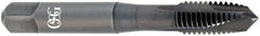 OSG - 1/4-28 UNF, 3 Flute, Bright Finish, Vanadium High Speed Steel Spiral Point Tap - Plug Chamfer, Right Hand Thread, 2-1/2" OAL, 1" Thread Length, 0.255" Shank Diam, Series 280 - Exact Industrial Supply