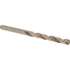Chicago-Latrobe - 5.5mm 135° Cobalt Jobber Drill - Gold Finish Finish, Right Hand Cut, Spiral Flute, Straight Shank, 93mm OAL, Split Point - Industrial Tool & Supply