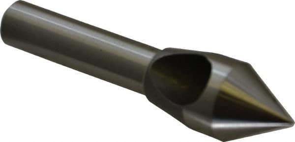 Keo - 5/8" Head Diam, 3/8" Shank Diam, 0 Flute 60° Cobalt Countersink - Bright Finish, 2-1/2" OAL, Single End, Straight Shank, Right Hand Cut - Industrial Tool & Supply