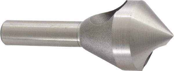 Keo - 1" Head Diam, 3/8" Shank Diam, 0 Flute 90° Cobalt Countersink - Bright Finish, 2-5/8" OAL, Single End, Straight Shank, Right Hand Cut - Industrial Tool & Supply