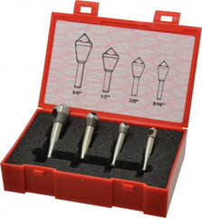 Keo - 4 Piece, 5/16 to 5/8" Head Diam, 90° Included Angle, Single End Countersink Set - Industrial Tool & Supply