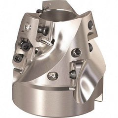 Seco - 2.028" Cut Diam, 3/4" Arbor Hole, 1.191" Max Depth of Cut, 75° Indexable Chamfer & Angle Face Mill - 9 Inserts, XO.. 1204 Insert, Right Hand Cut, 3 Flutes, Through Coolant, Series R220.49 - Industrial Tool & Supply