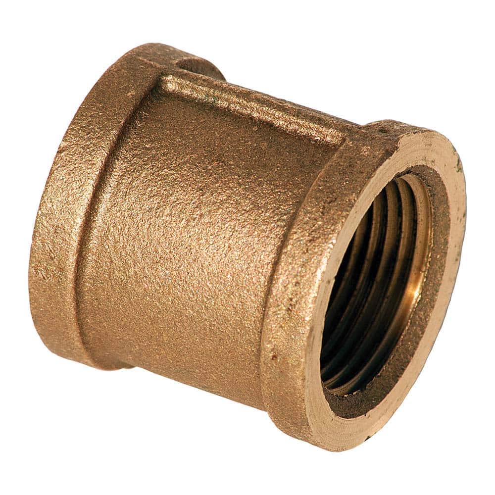 Merit Brass - Brass & Chrome Pipe Fittings Type: Reducing Coupling Fitting Size: 1-1/2 x 1-1/4 - Industrial Tool & Supply