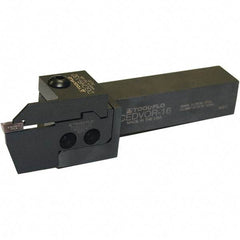 Tool-Flo - CEDVOR, External, Right Hand, Indexable Grooving Tool Holder - 1-1/4" Shank Height, 1-1/4" Shank Width, 5.19" OAL - Industrial Tool & Supply