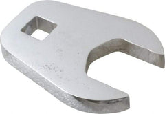 Proto - 28mm 1/2" Drive Full Polish Chrome Open End Crowfoot Wrench - 3" OAL - Industrial Tool & Supply