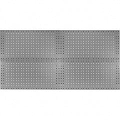 Kennedy - 18" Wide x 36" High Industrial Steel Tool Peg Board System - 4 Panels, 60 Hooks, Steel, Gray - Industrial Tool & Supply