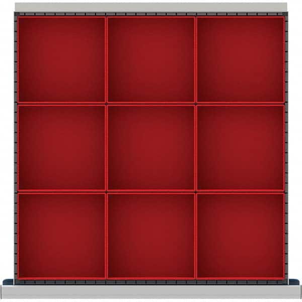 LISTA - 9-Compartment Drawer Divider Layout for 3.15" High Drawers - Industrial Tool & Supply