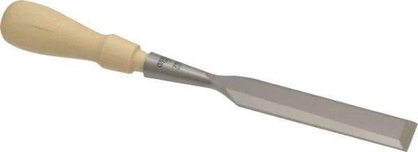 Stanley - 9-31/32" OAL x 1" Blade Width Wood Chisel - 1" Tip, Hornbeam Wood Handle - Industrial Tool & Supply