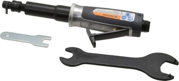 Ingersoll-Rand - 1/4" Collet, Straight Handle, Straight Air Die Grinder - 30,000 RPM, Rear Exhaust, 30 CFM, 0.33 hp, 620 kPa, 1/4 NPT - Industrial Tool & Supply