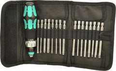 Wera - 17 Piece, Screwdriver Bit and Socket Set - #1, #2 & #3 Phillips - Industrial Tool & Supply