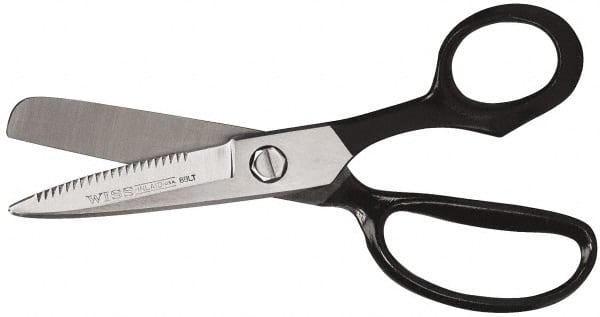 Wiss - 4-3/4" LOC, 8-1/2" OAL Nickel Plated Leather and Belt Shears - Industrial Tool & Supply