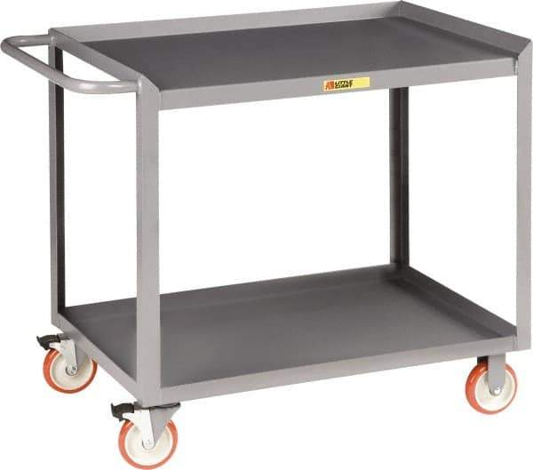 Little Giant - 1,200 Lb Capacity, 2 Shelf Mobile Workbench - 48" Wide x 24" Deep x 35-1/2" High, Steel - Industrial Tool & Supply