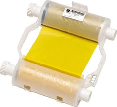 Brady - 4.33" Wide, Yellow & White Resin Ribbon 1 Color Ribbon Cartridge - For BBP30 Label Printer, BBP33 Label Printer, BBP35 Multicolor Sign & Label Printer, BBP37 Color & Cut Sign & Label Printer, BradyPrinter S3100, BBP31 Sign & Label Printer - Industrial Tool & Supply