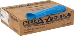 PRO-SOURCE - 1 mil Thick, Heavy-Duty Trash Bags - 38" Wide x 58" High, Clear Blue - Industrial Tool & Supply