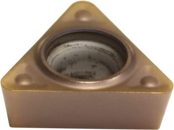 Sumitomo - TPMT221 ENF Grade AC510U Carbide Turning Insert - TiAlN/AlCrN Finish, 60° Triangle, 1/4" Inscr Circle, 1/8" Thick, 1/64" Corner Radius - Industrial Tool & Supply