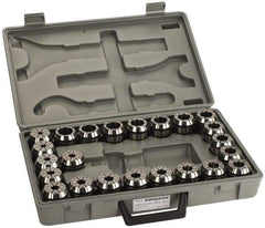 Accupro - 23 Piece, 5/16" to 1" Capacity, ER Collet Set - 0.02mm TIR, Series ER40 - Exact Industrial Supply