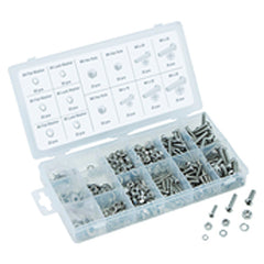 475 Pieces Metric Nut & Bolt Assortment - Machine screws, lock washers, flat washers and hex nut - Industrial Tool & Supply