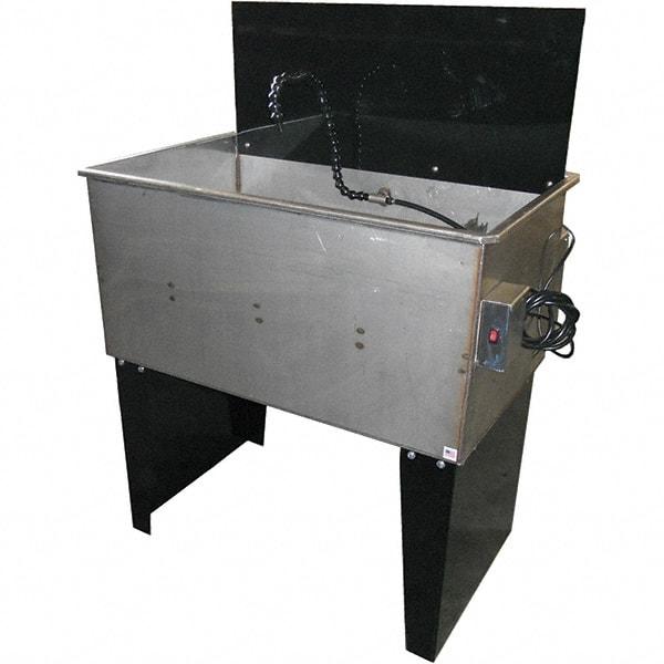 Build-All - Free Standing Water-Based Parts Washer - 30 Gal Max Operating Capacity, 304 Stainless Steel Tank, 115 Input Volts - Industrial Tool & Supply