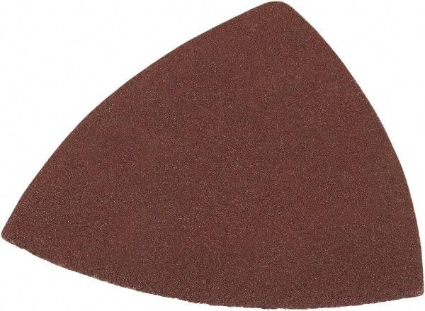 DeWALT - 120 Grit, Aluminum Oxide TriangleSanding Sheet - 3-1/2" Long x 3-3/4" Wide, Fine Grade, Weighted Cloth Backing - Industrial Tool & Supply