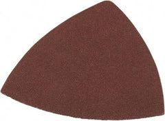 DeWALT - 120 Grit, Aluminum Oxide TriangleSanding Sheet - 3-1/2" Long x 3-3/4" Wide, Fine Grade, Weighted Cloth Backing - Industrial Tool & Supply