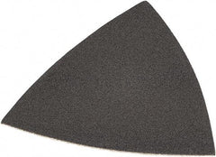 DeWALT - 220 Grit, Aluminum Oxide TriangleSanding Sheet - 3-1/2" Long x 3-3/4" Wide, Very Fine Grade, Weighted Cloth Backing - Industrial Tool & Supply
