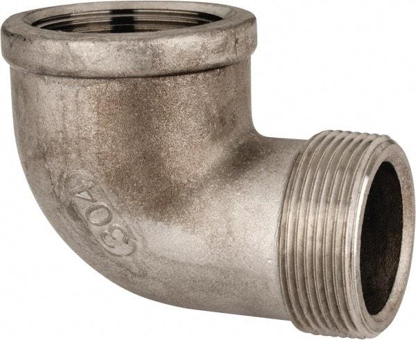 Value Collection - 1-1/2" Grade 304 Stainless Steel Pipe 90° Street Elbow - FNPT x MNPT End Connections, 150 psi - Industrial Tool & Supply
