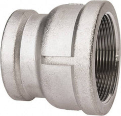 Value Collection - 2 x 1-1/2" Grade 316 Stainless Steel Pipe Reducer Coupling - FNPT x FNPT End Connections, 150 psi - Industrial Tool & Supply