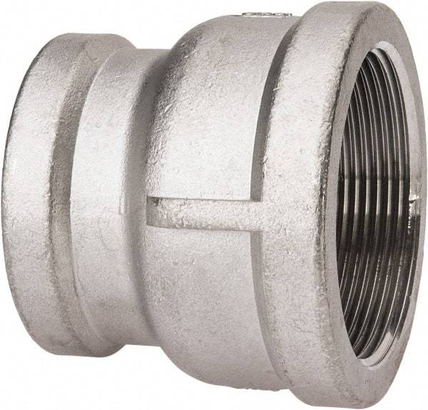 Value Collection - 1-1/4 x 1" Grade 316 Stainless Steel Pipe Reducer Coupling - FNPT x FNPT End Connections, 150 psi - Industrial Tool & Supply