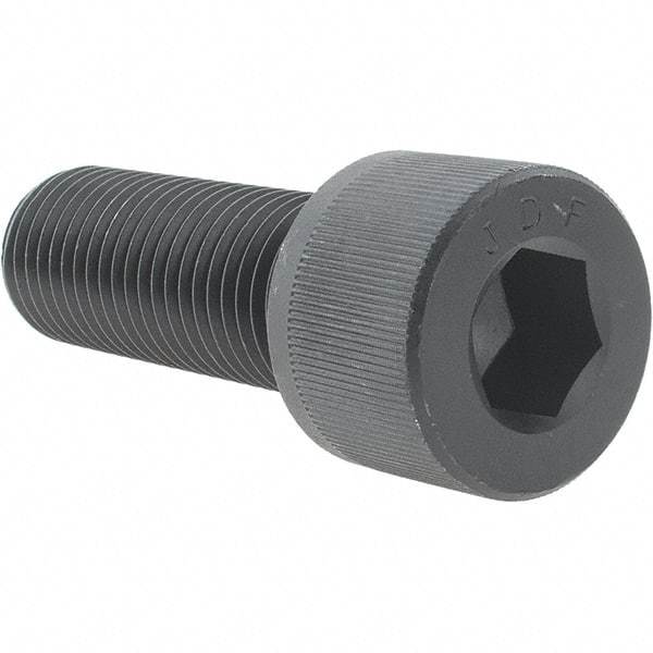 Value Collection - 1-1/4 - 7 UNC Hex Socket Drive, Socket Cap Screw - Alloy Steel, Black Oxide Finish, Fully Threaded, 3-1/2" Length Under Head - Industrial Tool & Supply