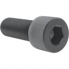 Value Collection - 1-1/4 - 7 UNC Hex Socket Drive, Socket Cap Screw - Alloy Steel, Black Oxide Finish, Fully Threaded, 3-1/2" Length Under Head - Industrial Tool & Supply