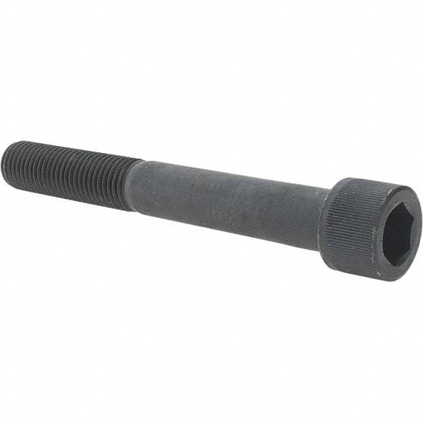 Value Collection - 7/8-9 UNC Hex Socket Drive, Socket Cap Screw - Alloy Steel, Black Oxide Finish, Partially Threaded, 7" Length Under Head - Industrial Tool & Supply
