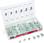 110 Pc. Grease Fitting Assortment - stright and 90 degree fittings - Industrial Tool & Supply