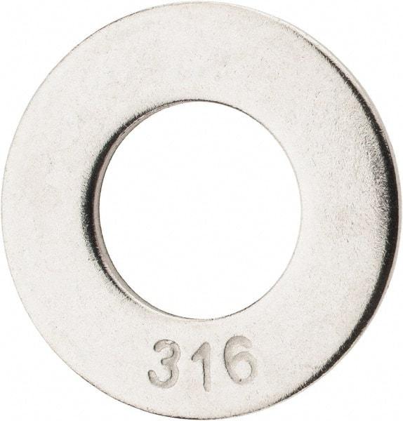 Value Collection - 5/8" Screw, Grade 316 Stainless Steel Standard Flat Washer - 11/16" ID x 1-3/4" OD, 0.134" Thick - Industrial Tool & Supply