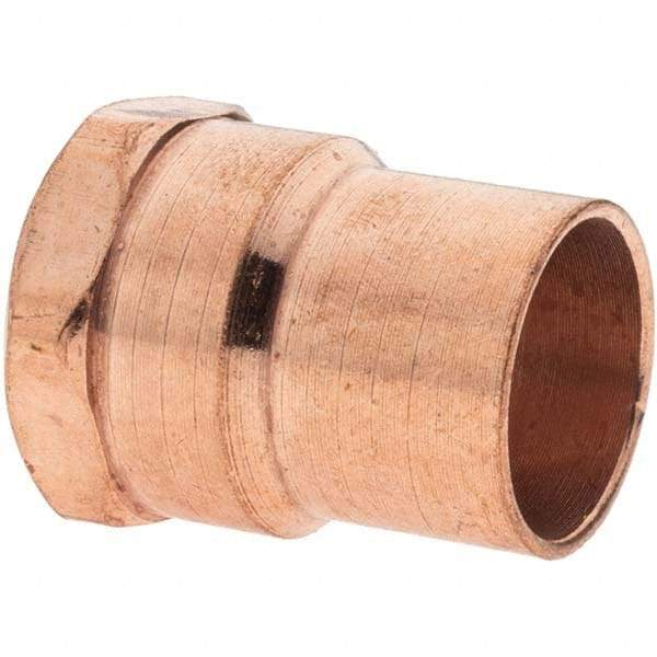 Value Collection - 5/8 x 1/2" Wrot Copper Pipe Adapter - C x F - Industrial Tool & Supply