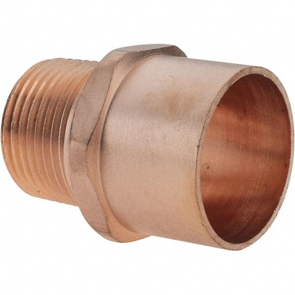 Value Collection - 1 x 3/4" Wrot Copper Pipe Adapter - C X M - Industrial Tool & Supply