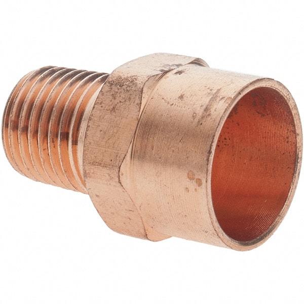 Value Collection - 1/2 x 1/4" Wrot Copper Pipe Adapter - C X M - Industrial Tool & Supply