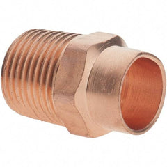 Value Collection - 3/8 x 3/8" Wrot Copper Pipe Adapter - C X M - Industrial Tool & Supply