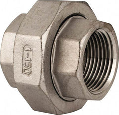 Value Collection - 1" Grade 316 Stainless Steel Pipe Union - FNPT x FNPT End Connections, 150 psi - Industrial Tool & Supply