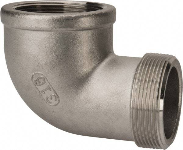 Value Collection - 2" Grade 316 Stainless Steel Pipe 90° Street Elbow - FNPT x MNPT End Connections, 150 psi - Industrial Tool & Supply