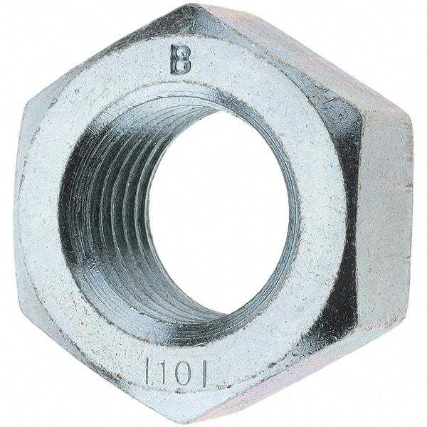 Import - M30x3.50 Metric Coarse Steel Right Hand Hex Nut - 46mm Across Flats, 24mm High, Zinc-Plated Finish - Industrial Tool & Supply