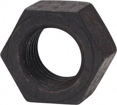 Value Collection - 9/16-12 UNC Steel Right Hand Hex Nut - 7/8" Across Flats, 31/64" High, Zinc Yellow Dichromate Finish - Industrial Tool & Supply
