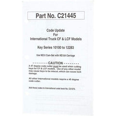 Value Collection - Code Book Key Machine - Industrial Tool & Supply