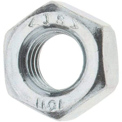 Value Collection - M8x1.25 Metric Coarse Steel Right Hand Hex Nut - 13mm Across Flats, 6.5mm High, Zinc-Plated Finish - Industrial Tool & Supply