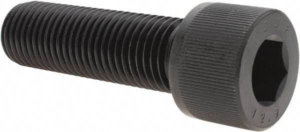 Value Collection - M30x3.50 Metric Coarse Hex Socket Drive, Socket Cap Screw - Grade 12.9 Alloy Steel, Black Oxide Finish, Fully Threaded, 100mm Length Under Head - Industrial Tool & Supply