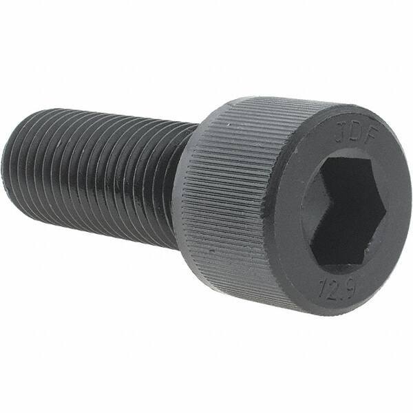 Value Collection - M30x3.50 Metric Coarse Hex Socket Drive, Socket Cap Screw - Grade 12.9 Alloy Steel, Black Oxide Finish, Fully Threaded, 80mm Length Under Head - Industrial Tool & Supply